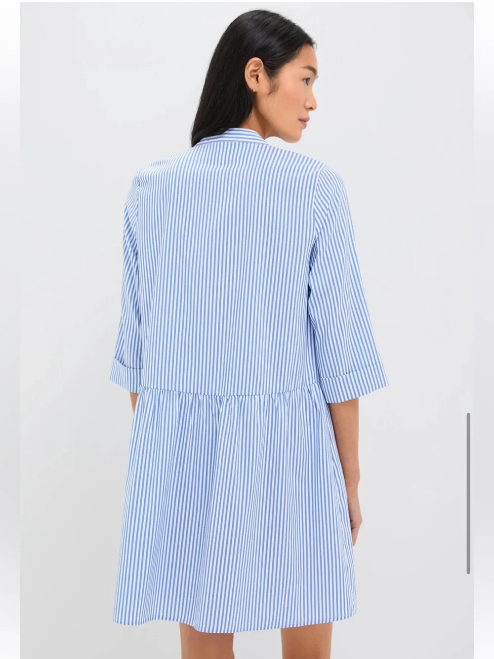 Tuckernuck Blue Stripe Royal Shirt Dress Preppy Classic Spring Summer - XL - Picture 5 of 14